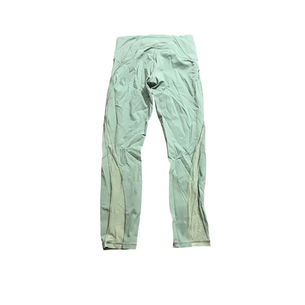 Lululemon Wunder Train‎ High Rise Tights Leggings Green Womens Size 8